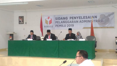  Bawaslu Riau Sidangkan Pelanggaran Administrasi Pemilu 2019